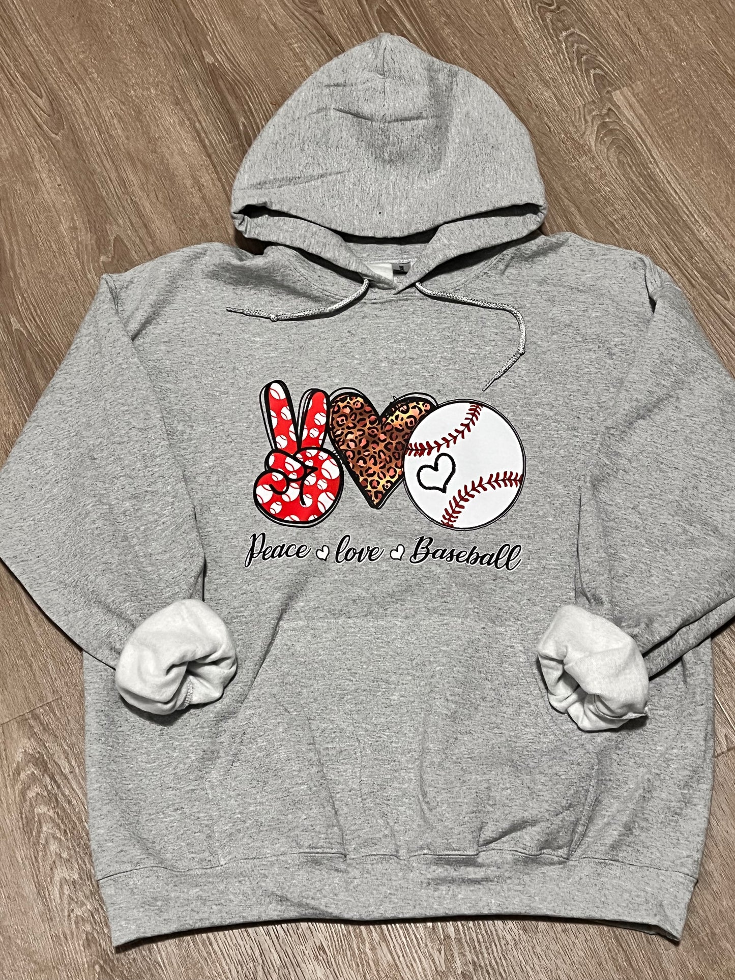 Peace Love Baseball hoodie