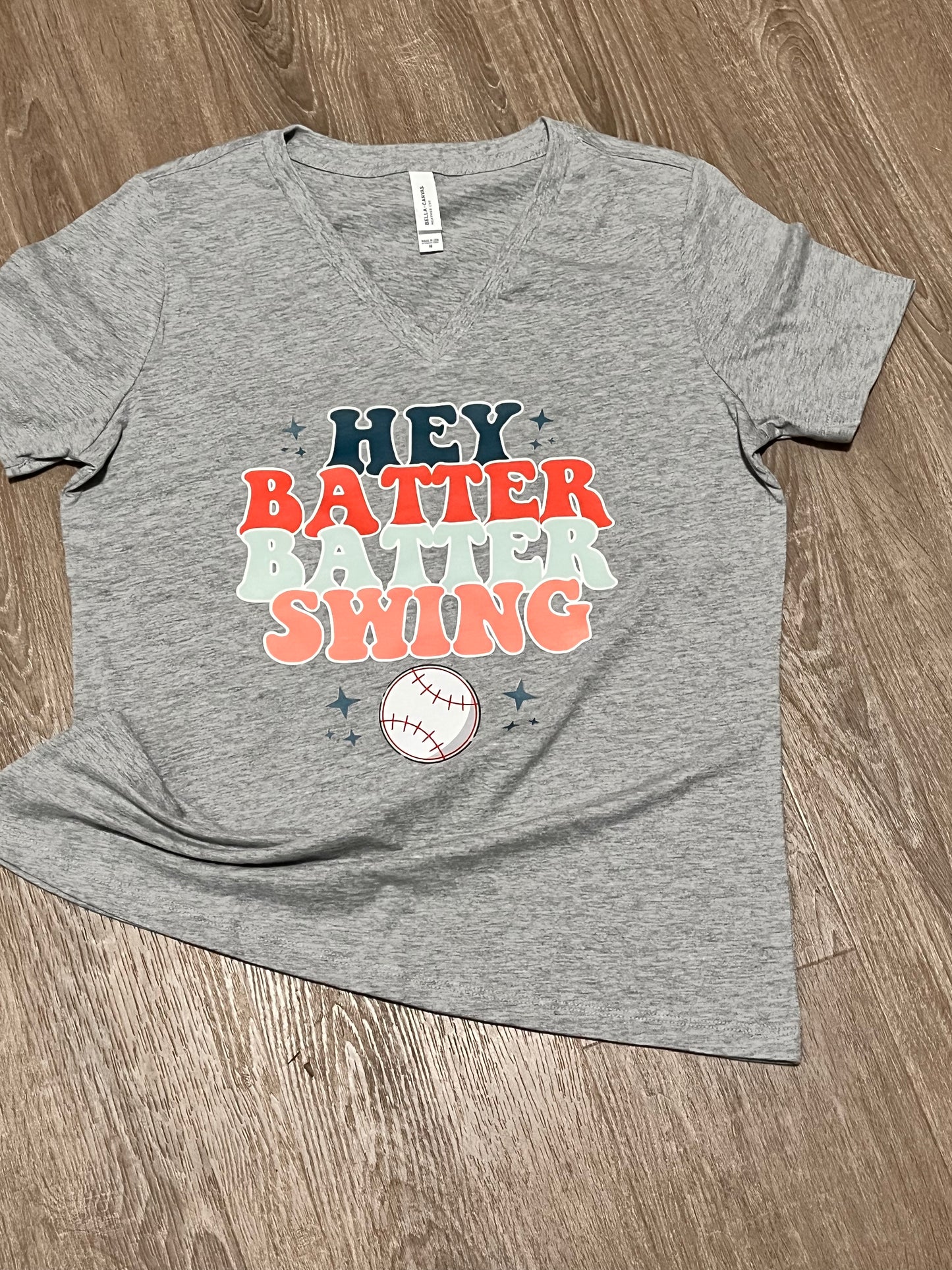 V neck hey batter batter