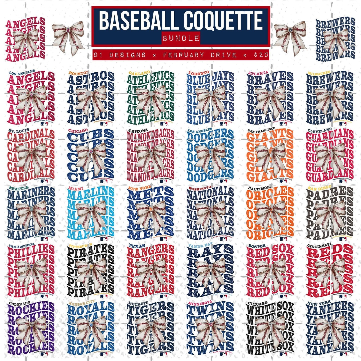 St Louis Cardinals Bows Front and Back