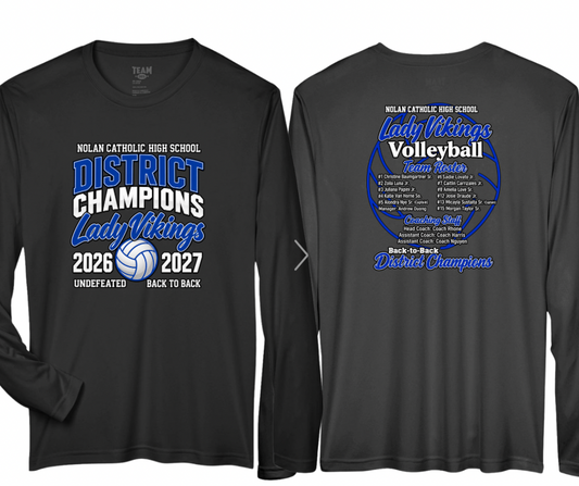 Nolan Catholic Volleyball Champs long sleeve