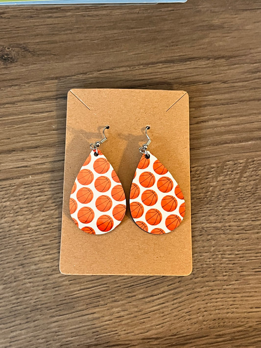 Basketball earrings