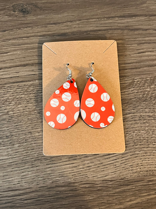 Baseball Earrings